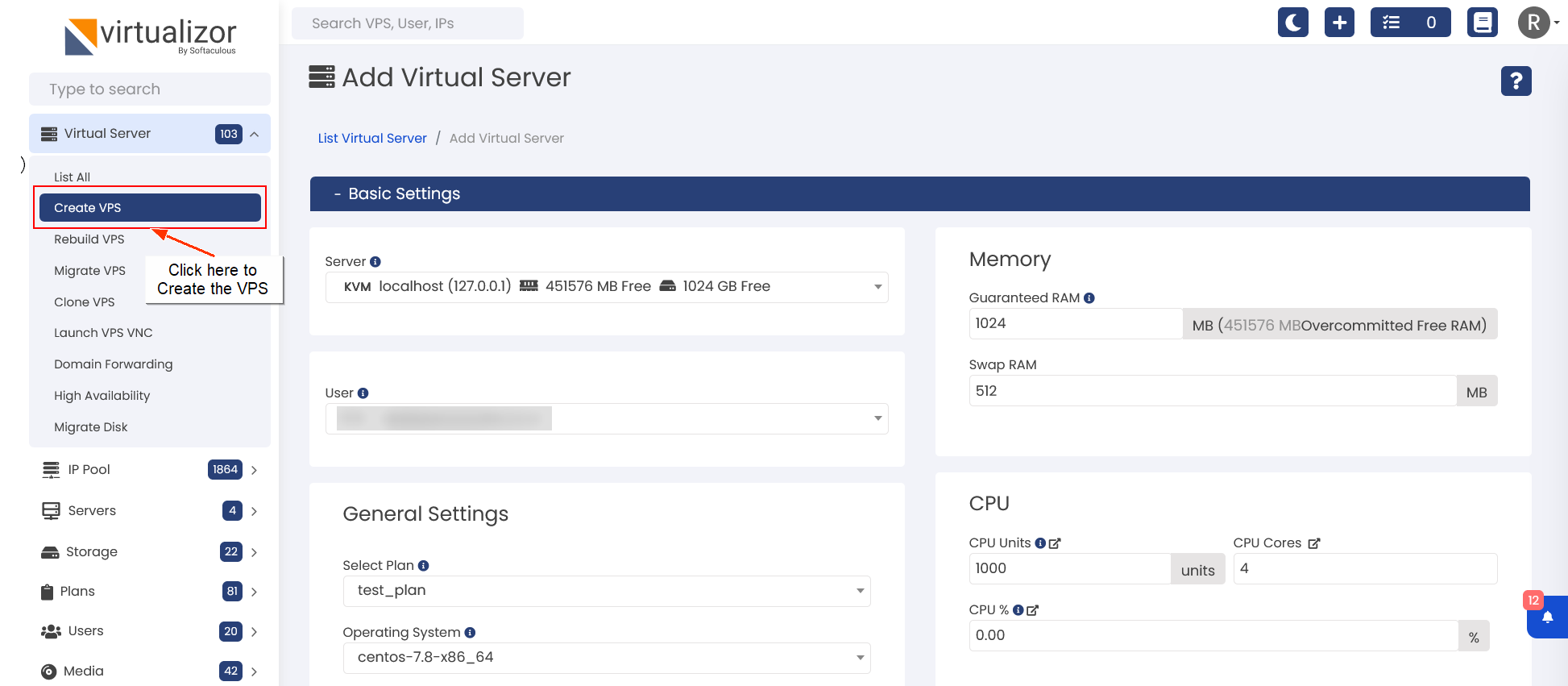 Create VPS Task