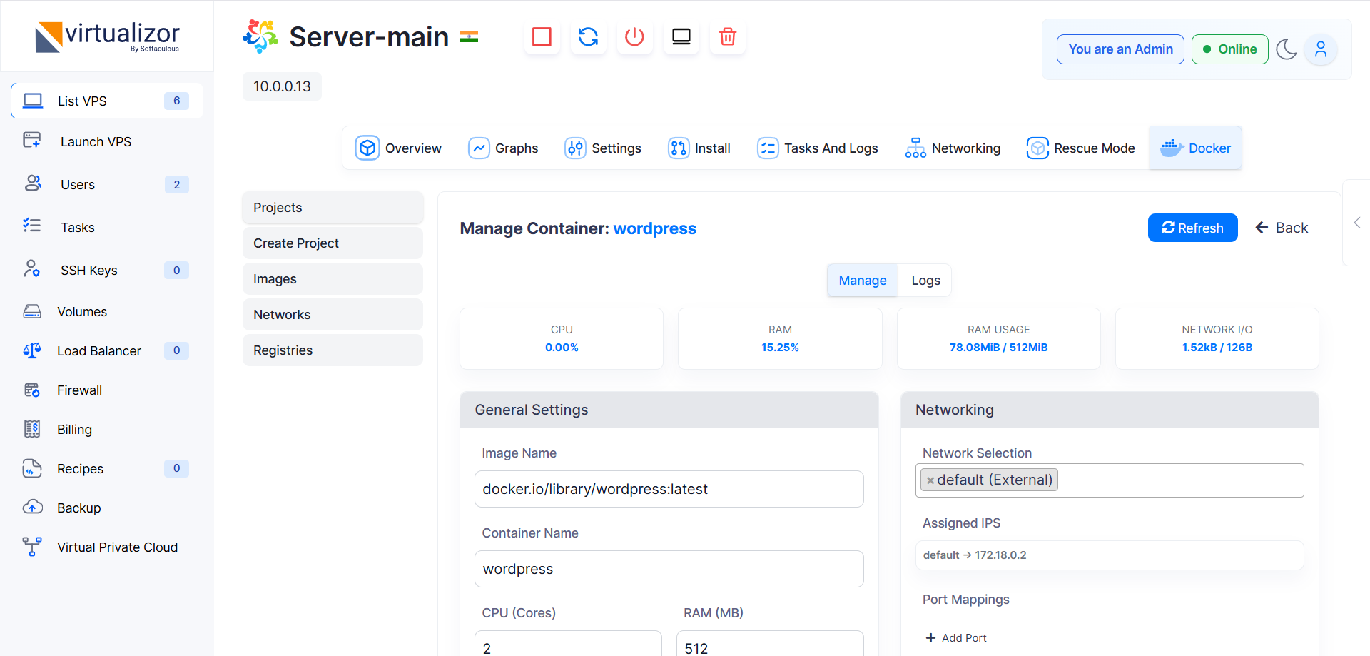 docker-manage-project Docker Manager - Create Projects